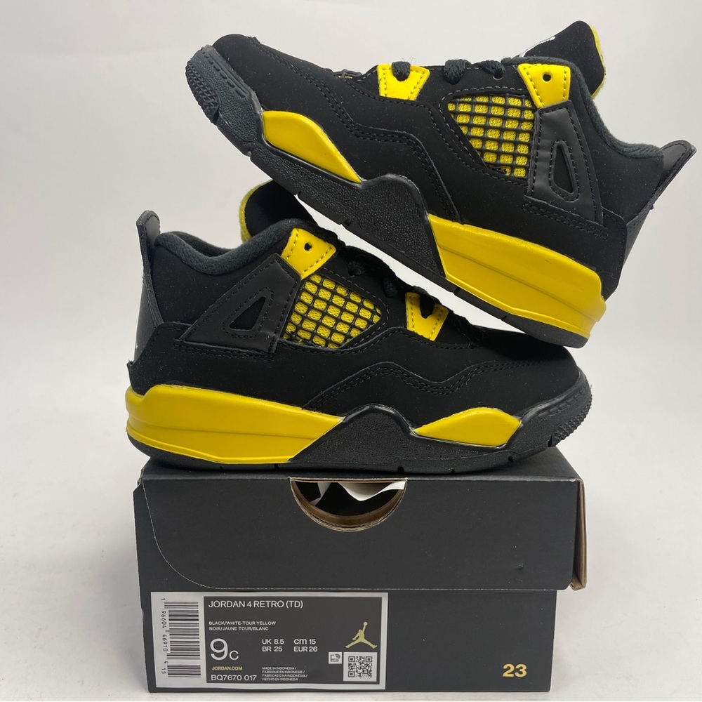 Nike Air Jordan 4 Retro TD “Thunder/Tour Yellow” 2023 - Picture 1 of 4
